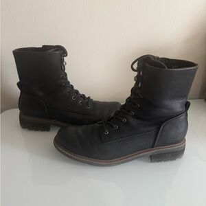 boc Black Leather Combat Boots 9.5